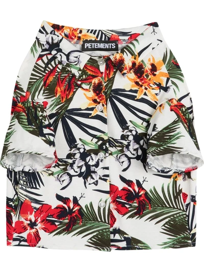 Shop Petements Pet Hawaiian Shirt In White