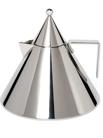 Shop Alessi Il Conico Kettle In Silver