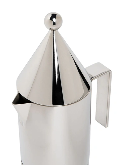 Shop Alessi La Conica Coffee Maker In Silver