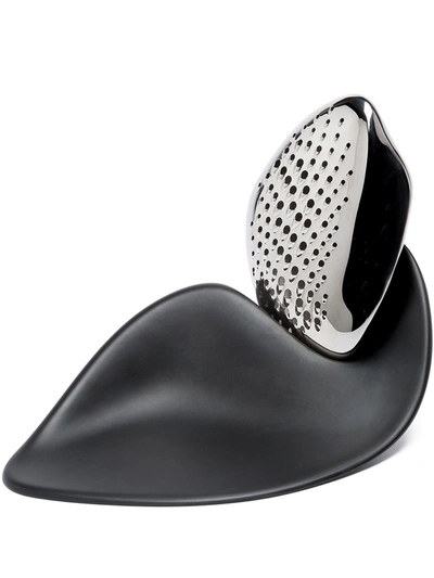 Shop Alessi Forma Cheese Grater In Black