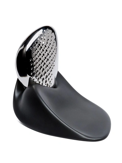 Shop Alessi Forma Cheese Grater In Black