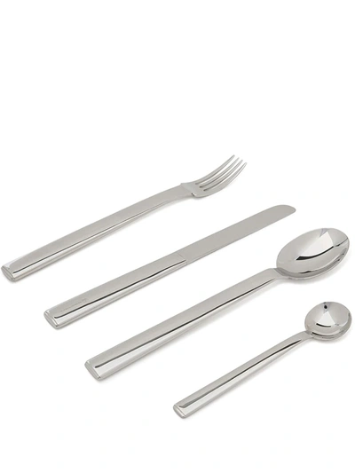 Shop Alessi Rundes Modell 24-piece Cutlery Set In Silver