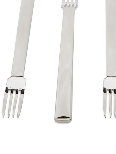 Shop Alessi Rundes Modell 24-piece Cutlery Set In Silver
