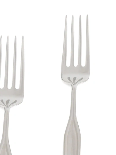 Shop Alessi Collo Alto 24-piece Cutlery Set In Silver