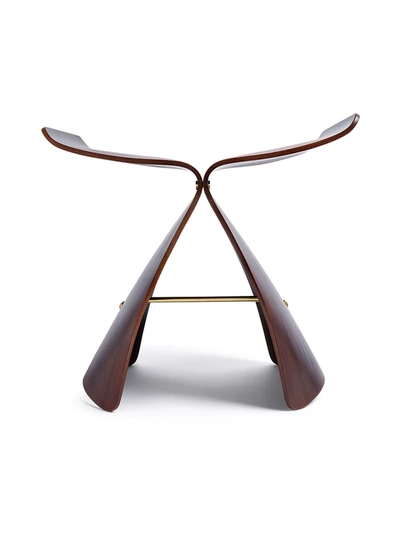 Shop Vitra Buttefly Stool In Brown