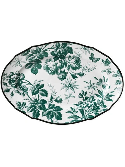 Shop Gucci Herbarium Hors D'oeuvre Plate In White