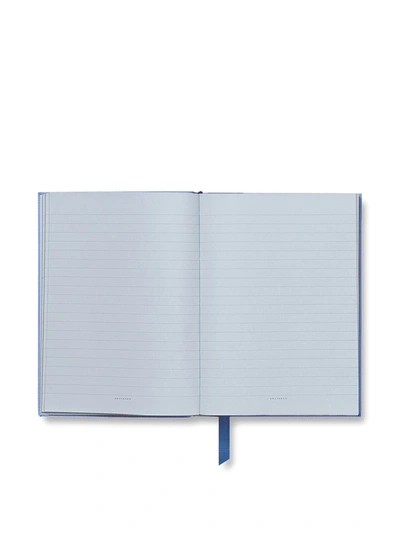 Smythson Leather Soho Notebook In Blue
