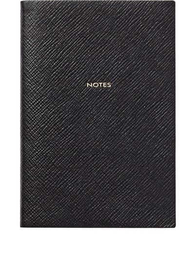 Shop Smythson Chelsea Notebook In Black