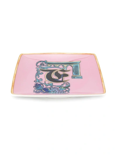 Shop Versace Home Alphabet 'f' Plate (11cm) In Pink