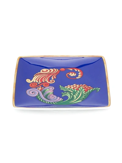 Versace Home Holiday Alphabet 'g' Bowl In Blue