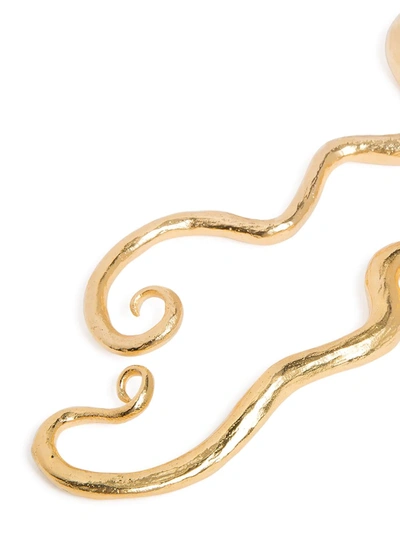 Shop L'objet Twisted Horn Serving Set In Gold