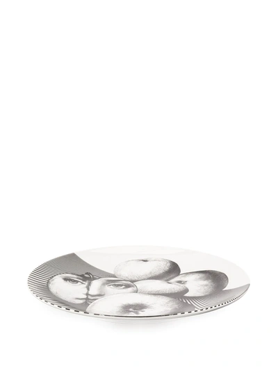 Fornasetti Fruit Print Plate In White