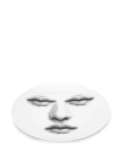 Fornasetti Eyes And Lips Print Plate In White
