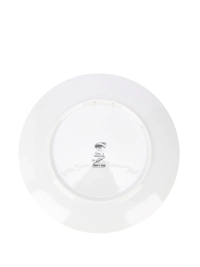 Shop Fornasetti Upside Down Face Plate In White
