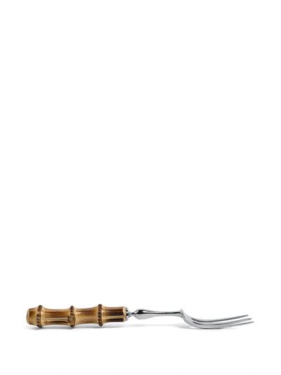 Shop Lorenzi Milano Bamboo Carving Set In Brown