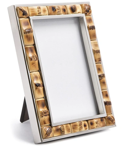 Shop Lorenzi Milano Bamboo Picture Frame In Brown