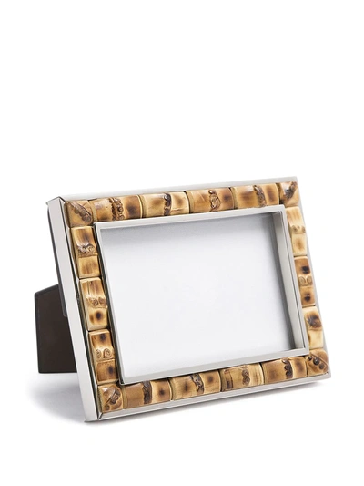 Shop Lorenzi Milano Bamboo Picture Frame In Brown