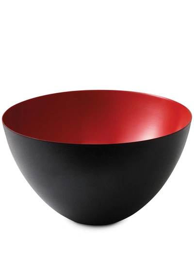 Shop Normann Copenhagen Krenit Xl Matte Bowl (25cm) In Black