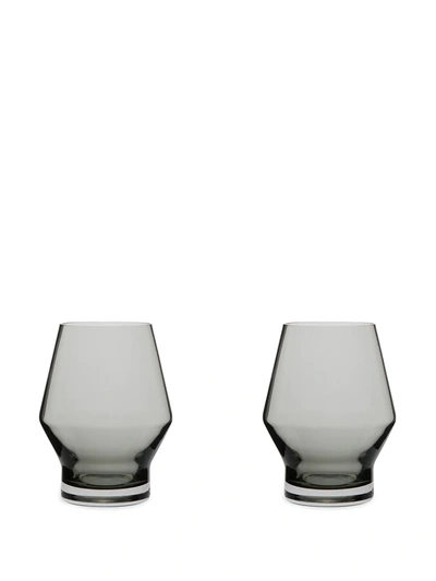 Shop Nude Beak Set Of 2 Glasses In Grey