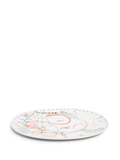 Shop Vista Alegre Folkifunki Platter Plate In White