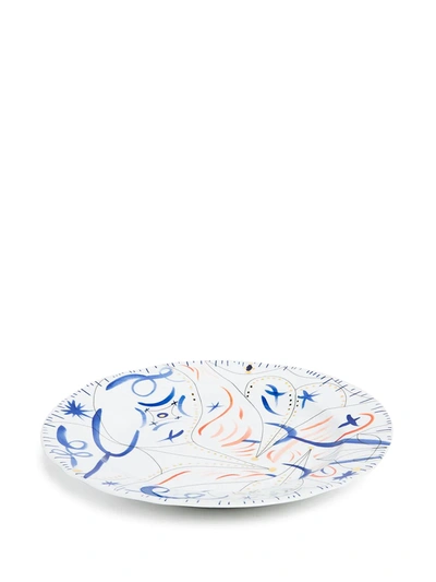 Shop Vista Alegre Folkifunki Round Platter In White