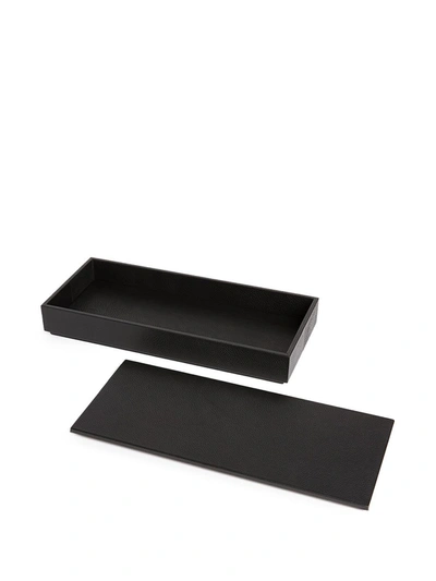 Michaël Verheyden Grained-effect Pen Box In Black