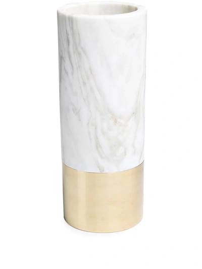 Shop Michaël Verheyden Tall Duet Marble Vase In White