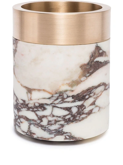 Shop Michaël Verheyden Small Coppa Marble Container In Neutrals