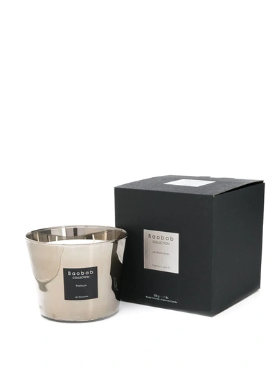 Baobab Collection Platinum Scented Candle (500g) In Silver