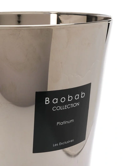 Shop Baobab Collection Platinum 24 Scented Candle (3kg) In Silver