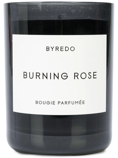 Shop Byredo Burning Rose 240 Gr Candle In Black