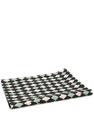 Shop Preen By Thornton Bregazzi Harlequin Print Table Cloth In Black