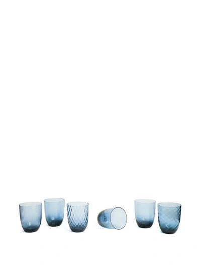 Shop Nasonmoretti Idra Water Glasses (set Of 6) In Blue