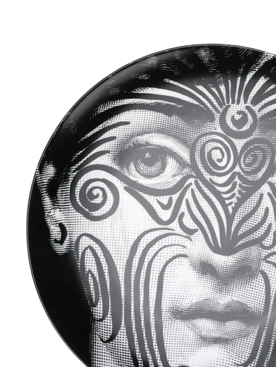 Fornasetti Lina Cavalieri-print Wall Plate In Black