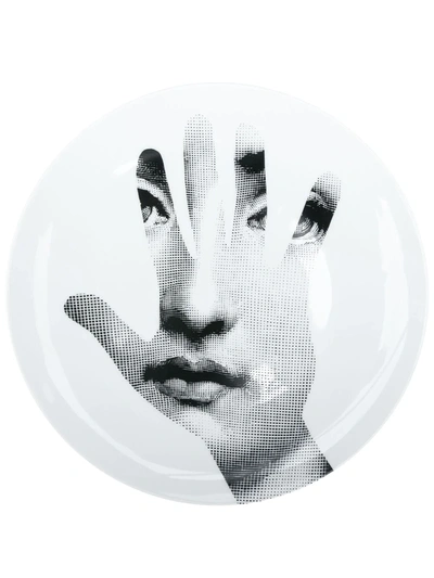 Shop Fornasetti Lina Cavalieri-print Wall Plate In White