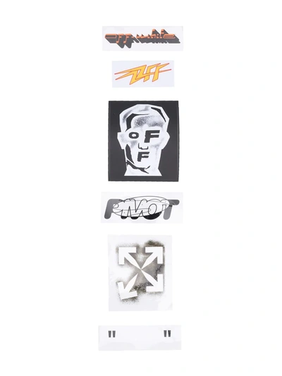 Shop Off-white Masked-face Sticker Set In White