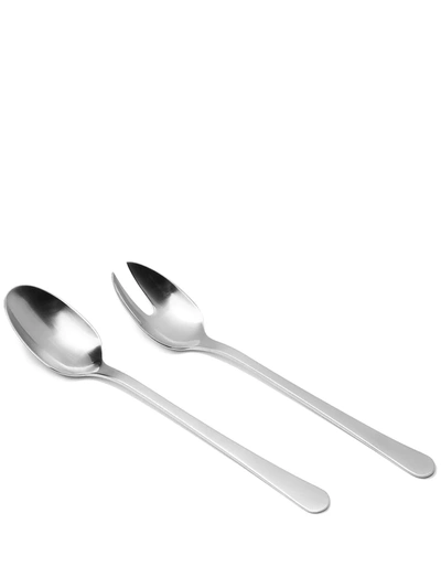 Shop Georg Jensen Copenhagen Serving Spoons In Silver