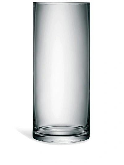 Shop Lsa International Column Medium Glass Vase In Neutrals