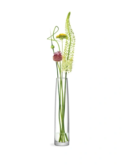 Shop Lsa International Stems Medium Glass Vase In Neutrals