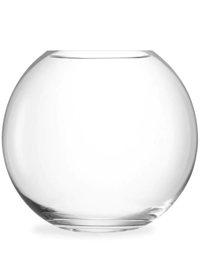 Shop Lsa International Globe Large Glass Vase In Neutrals