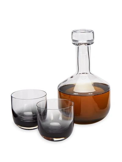 Shop Tom Dixon Tank Whiskey Glass Set In Neutrals