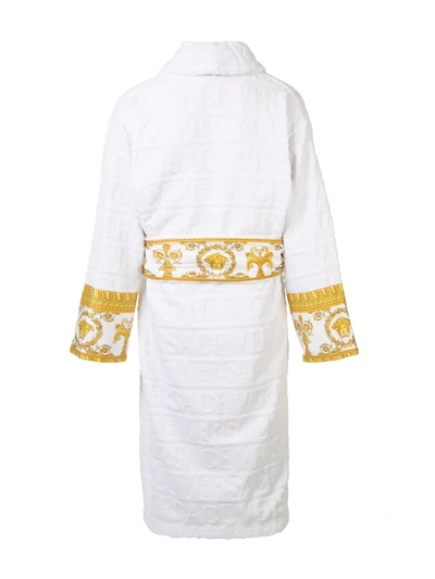 Versace Home I Love Baroque Short Robe In White