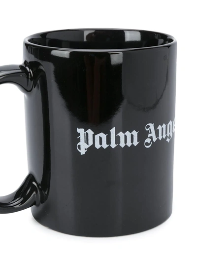 Shop Palm Angels Logo-print Mug In Black