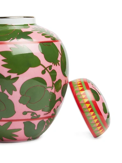La Doublej X Ancap Wildbird Porcelain Tea Jar In Pink
