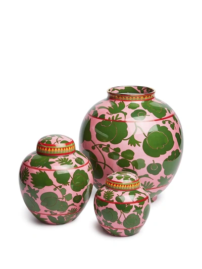 La Doublej X Ancap Wildbird Porcelain Tea Jar In Pink