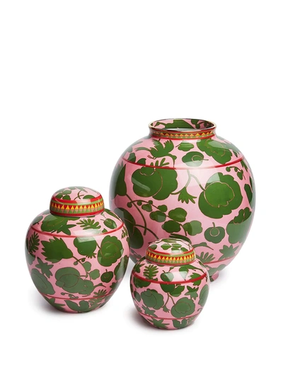 Shop La Doublej X Ancap Wildbird Porcelain Tea Jar In Pink