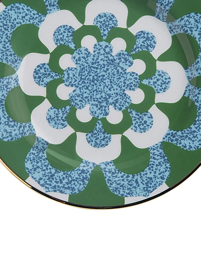 Shop La Doublej Mosaico Dessert Plates (set Of 2) In Green