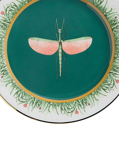 La Doublej Libellula Set Of 2 Porcelain Dinner Plates In Green