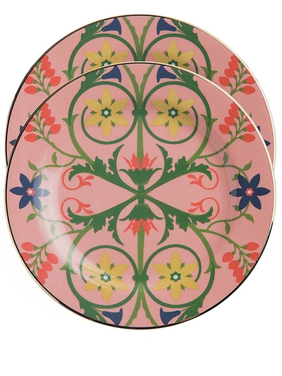 La Doublej Stella Alpina Dessert Plates (set Of 2) In Pink