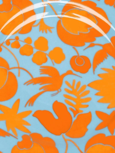 Shop La Doublej Wildbird Dessert Plates (set Of 2) In Orange